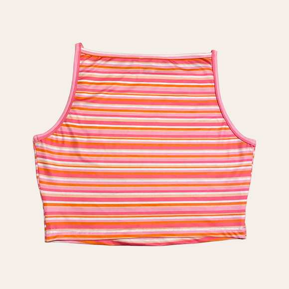 Princess Polly Pink and Orange Striped Tank Top - Picture 2 of 3